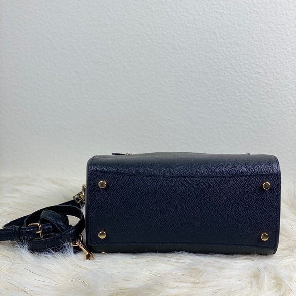 COACH ROWAN BLACK LEATHER SATCHEL - Picture 5 of 7